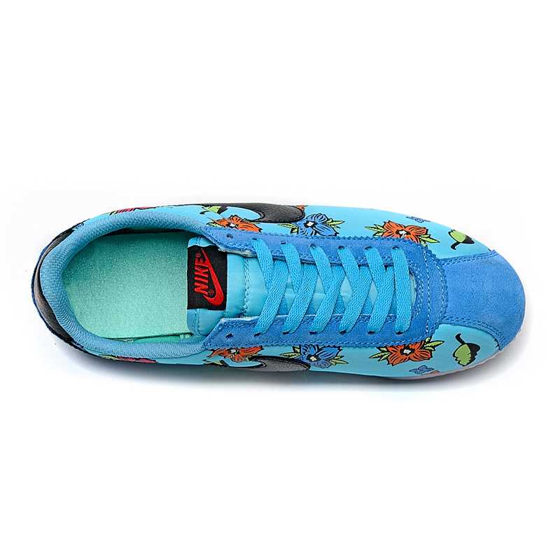 Cortez Hawaiian Flowers femme nike cortez bleu light blue authentique